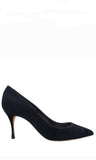 Godiva Black Suede 075 Pump - SERGIO ROSSI - Liberty Shoes Australia