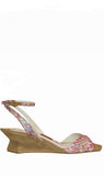 Sicilia Beige Suede Lurex  Sandals - Missoni - Liberty Shoes Australia