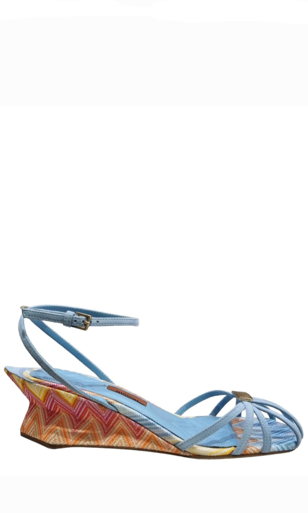 Amber Blue Suede Sandals - Missoni - Liberty Shoes Australia