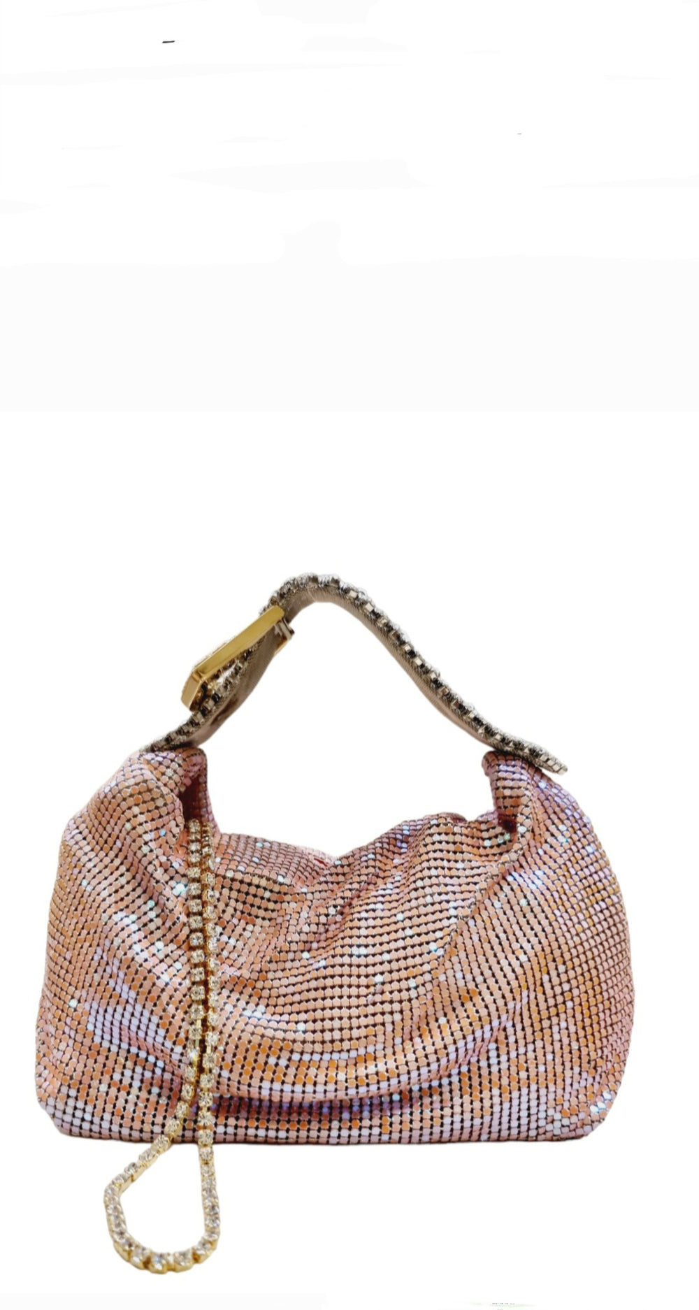 Jill Pink Mesh Metal Bag - GEDEBE - Liberty Shoes Australia