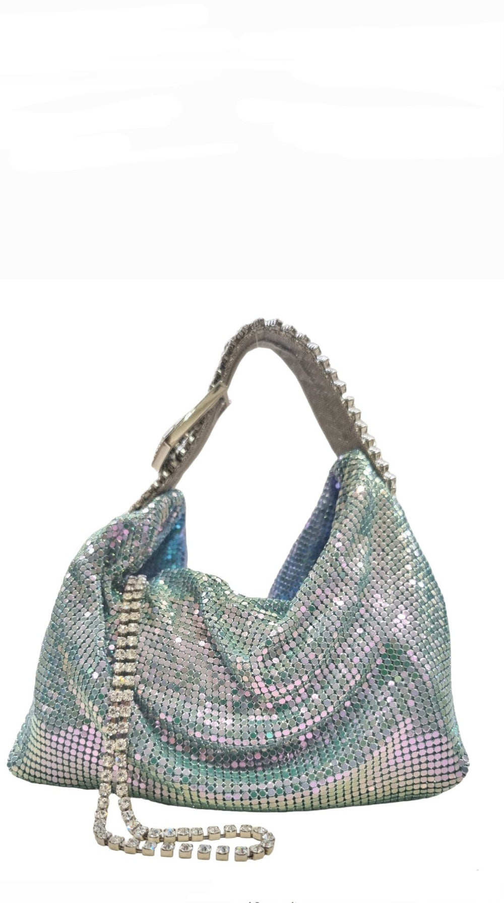 Jill Blue Mesh Metal Bag - GEDEBE - Liberty Shoes Australia