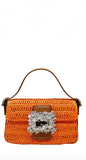 Habibi Orange Raffia Bag - GEDEBE - Liberty Shoes Australia