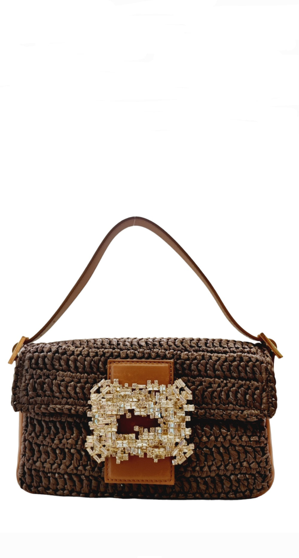 Habibi Brown Raffia Bag - GEDEBE - Liberty Shoes Australia