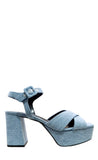 Sr Alicia Denim Platform Sandals - Sergio Rossi - Liberty Shoes Australia