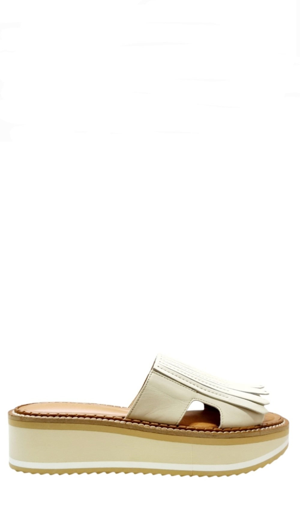 Fama Ivory Slip-On Sandals - Clergerie - Liberty Shoes Australia