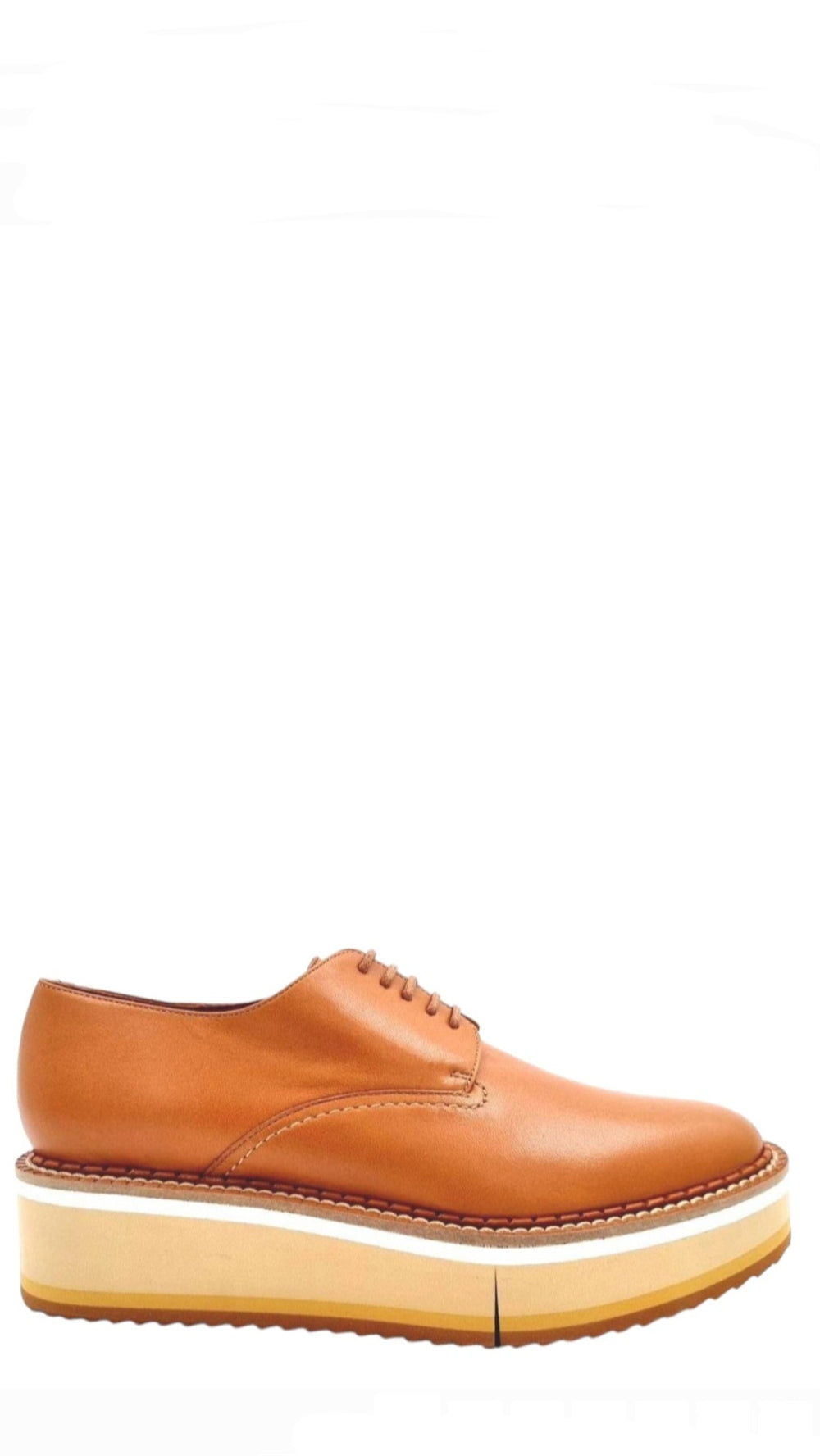 Brook Tan Leather Platform Derby - Clergerie - Liberty Shoes Australia