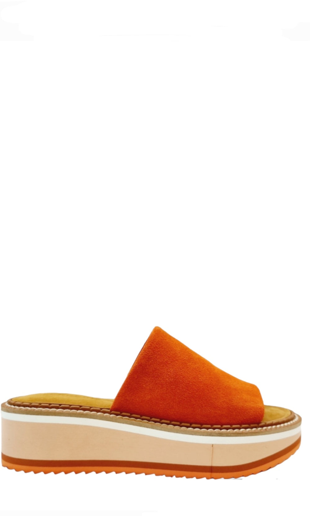 Fast Orange Suede Slip-On Sandals(carryover style) - Clergerie - Liberty Shoes Australia