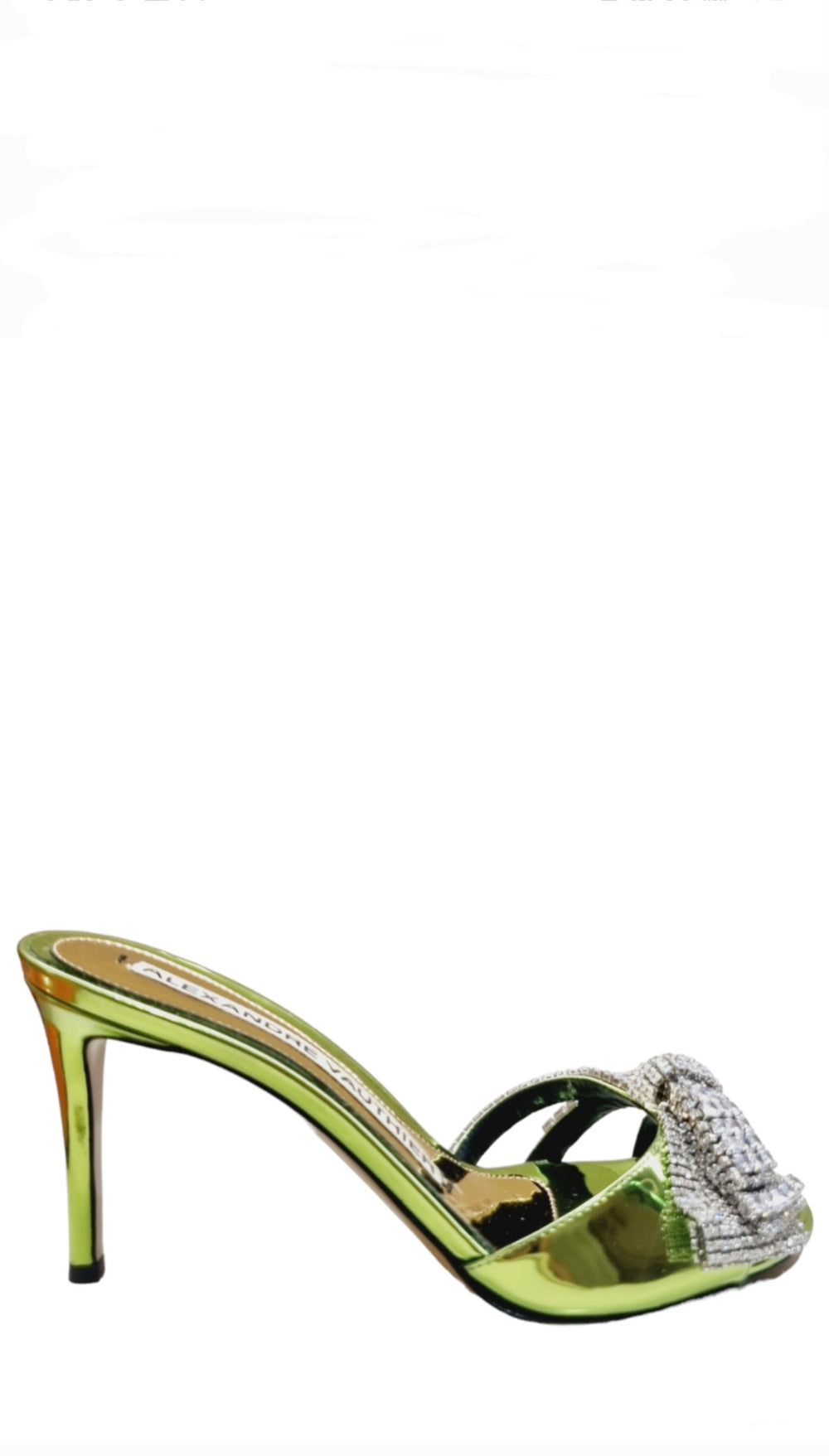 Mandy Lime Crystal Embellished Mules - Alexandre Vauthier - Liberty Shoes Australia