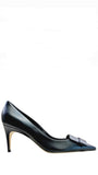 Sr1 Black Leather Pumps - SERGIO ROSSI - Liberty Shoes Australia