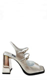 Vendome Silver Leather Sandals - Carel Paris - Liberty Shoes Australia