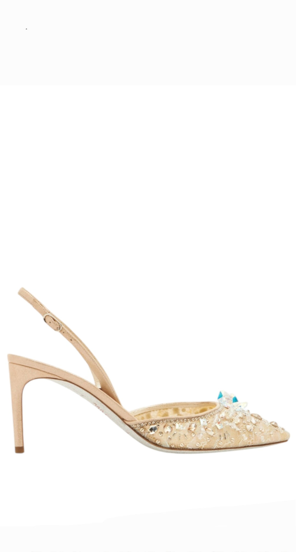 Cinderella Nude Lace Slingback With Crystals (carry over style)