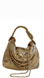 Jill Gold Mesh Metal Bag