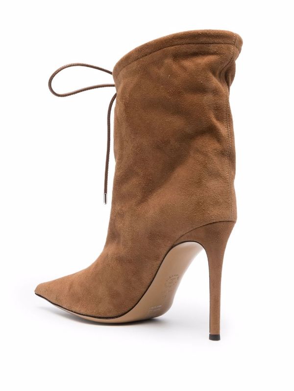 Raquel Tan Suede Boots - Alexandre Vauthier - Liberty Shoes Australia